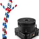 10FT Tall Barber Shop Inflatable Tube Man Wacky Wavy Dancing Guy with 3/4 HP Weather-Resistant Blower (12''Diameter) for Outdoor Decoration Advertising Business Promotion