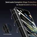 for Oneplus Open Case with 360 Magnetic Rotatable Ring Stand, Built-in Screen Protector & Hinge Protection, Thin & Slim Magnetic Stand Phone Case 5G, Black