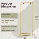 Wedding Welcome Sign Stand, 79" Extra-Tall Height - Gold Metal Sign Holder with 6 Leather Straps, Easel Stand for Seating Charts & Event Décor