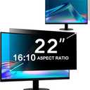 ZOEGAA Computer Privacy Screen 22 Inch Filter for 16:10 Widescreen Computer Monitor 18.66"x11.65" - Computer Screen Privacy Shield and Anti Blue Light Anti Glare Protector