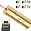 EZshoot Bore Sight Laser 9mm/223 5.56mm/243 308/12-Gauge Red Laser Boresighter with Portable Tin Case and Extra Batteries (Gold)