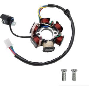 PRO BAT 6 Coil 5 Wire GY6 Stator Magneto 6 Coil Pole for GY6 125cc 150cc Chinese ATVS Quad Bikes Dune Buggy Go Kart UTV Moped Scooter Coolster Roketa Sunl Tank JCL Lance Znen Jonway