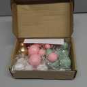 ASTARON Ball Cake Topper, 32 Pcs Foam & Wire Decorations, Mini Balloons Cake Topper Sticks, 4 Colors & Sizes for Wedding Party Birthday Cake Decorating (Pinkgreen)