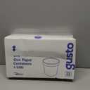 GUSTO [12 oz. - 25 Count White Paper Food Containers with Vented Lids - To Go Hot Soup Bowls, Disposable Ice Cream Cups, Ideal for Hot and Cold Foods - (Formerly Comfy Package)