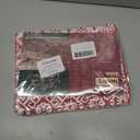 Christmas Area Rug 2x3 Red Snowflake Holiday Decorative Doormat Entryway Kitchen Washable Non Slip Soft Low Pile Small Carpet for Living Room Bedroom Entrance Dining Room Bathroom