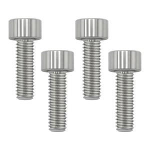 M6x18 Titanium Bolts (4PC) - Lightweight Design | Ideal for Humid/Salty Environments | Socket Head Hex Key No Washer | MTB/Motorcycle Bolts | Natural Color