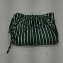 MISSACTIVER Women Drawstring Striped Pants Loose Wide Leg Trousers Casual Low Waist Pants Comfy Lounge Pants with Pockets (Medium, Green)