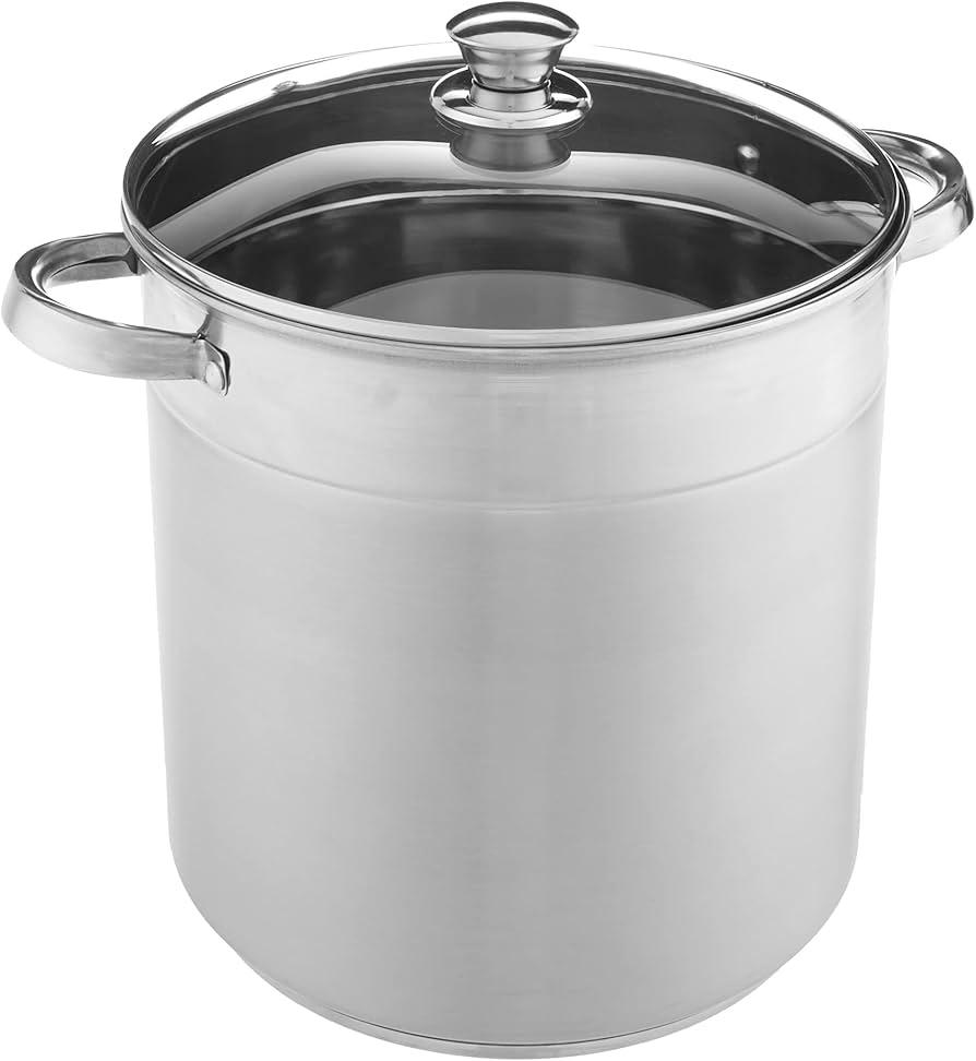 T-fal Specialty Stainless Steel Stockpot 12 Quart Oven Safe 350F Pots and Pans, Cookware Silver
