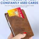 Slim Wallet for Men, Christmas Stocking Stuffers Gifts for Men Him, White Elephant Gifts for Adults Husband Boyfriend, RFID Blocking Minimalist Wallet for Men with Money Clip, Credit Card Holder (Crazy Horse Brown)