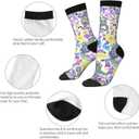 4 x Vintage Paisley Floral Funny Socks Novelty Crew Socks For Women Men