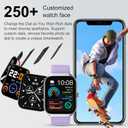 Smart Watch (Answer/Make Calls), 1.96" HD Screen SmartWatch for Men Women 113+ Sport Modes, Fitness Activity Tracker Heart Rate/Sleep Monitor/Pedometer, IP68 Waterproof, Smart Watches for Android iOS