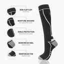 hello momoya Compression Socks for Women Men Circulation Knee High 8 Pairs for Nurses, Running, Travel, Athletic (Large-X-Large, 00-8 Pairs-black White Gray)