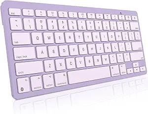OMOTON Wireless Keyboard for Mac, Compact UltraSlim Design (No Number Pad), Stable Bluetooth Keyboard for Mac, Ergonomic and Portable, Compatible with MacBook Pro/Air/iMac, Silverwhite