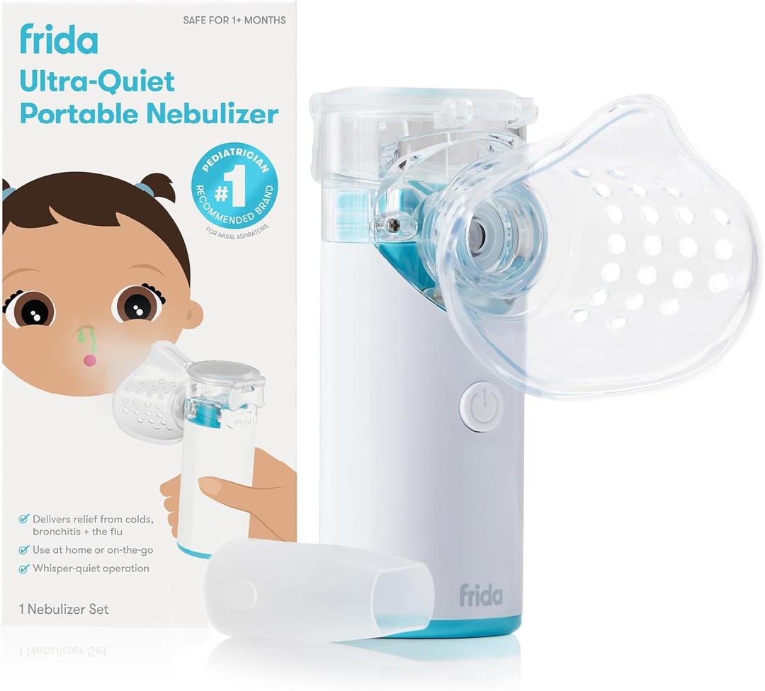 Frida Baby Nebulizer for Babies, Portable Nebulizer for Kids, Babies, Infants & Adults, UltraQuiet Handheld Nebulizer with Mask + Diffuser, Congestion + Flu Relief