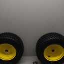 16x6.50-8 Tubeless Tire and Wheel, 16x6.5-8 Lawn Mower Tires, 3"-4.5" Offset Hub, 3/4" or 5/8" Bearing, Universal Fit Riding Mower and Garden Tractor Front Wheel, 4 Ply, S-Turf Pattern, 2 Pack