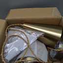 Gold Pendant Lights Kitchen Island,Dining Room Light Fixtures Over Table 3 Pack with Brushed Brass Cone Metal Shade, Modern Farmhouse Mini Chandeliers,Adjustable Cord Hanging Lighting for Bar,Sink