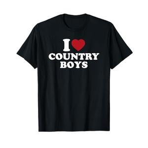 I Love Country Boys Southern Redneck Cowgirl T-Shirt size XL