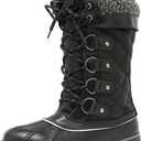 DREAM PAIRS Women's Mid-Calf Waterproof Winter Snow Boots MONTE_02 (7, Black)