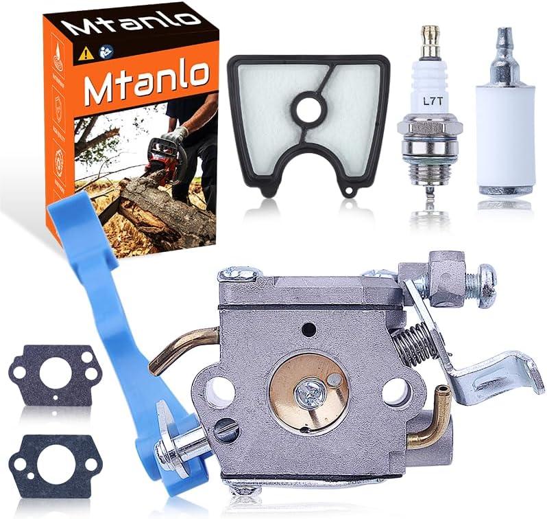 For Husqvarna 590460102 Carburetor For 125B, 125BX, 125BVX Leaf Blowers, OEM For Zama C1Q-W37, with 545 08 18-11 Air Filter & Fuel Line Kit For Optimal Per For mance