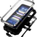 fit for iPhone 16 Case 6.1inch Heavy Duty Rugged [Aluminium Stan] Military Grade Metal Rubber [Built in Screen Protector Camera Lens ] Phone Cover (, fit for iPhone 16 6.1'' 2024) Silver