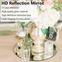 DARENYI 12 inch Glass Round Mirror with Adhesive Tapes, Frameless Wall Mounted Circle Mirror for Wall Door Home Bathroom Bedroom Living Room Decor