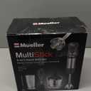 Mueller Multistick 5-in-1 Immersion Blender Handheld,12 Speed Hand Mixer-Turbo Boost,Heaviest Duty Copper Motor,Titanium reinforced Blades Hand Blender,Milk Frother Wand,Whisk,Beaker,Chopper,Grey
