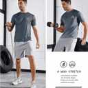 NORTHYARD Men's UPF 50+ Sun Protection Shirts Swim SPF UV Quick Dry Short Sleeve T-Shirts for Athletic Fishing Rash Guard (Gray, XL)