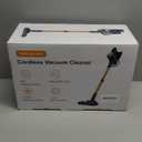 Cordless Vacuum Cleaner, 45Mins Vacuum Cleaners for Home with LED Display, Stick Vacuum Cordless Rechargeable, Wall-mounted Charging, Wireless Vacuum for Home Pet Hair, Carpet, Hardwood Floor (Yellow)