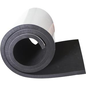 Closed Cell Neoprene Foam Rubber Sheet with Adhesive - 60 x 16 x 1/2 Inch Multi-Function Insulation, Soundproofing, and Weatherproof Foam Padding Easy Cut DIY, Black