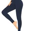 FULLSOFT Buttery Soft Leggings for Women - High Waisted Tummy Control No See Through Workout Clothes for Women Yoga Outfits Cycling Tights Pants for Women Girls Fall Winter(Navy Blue,Small-Medium)
