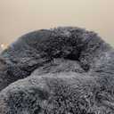 Donut Dog Bed - Premium Comfort for Anxiety Relief - Fluffy & Calming Design with Ultra-Plush Support | Cozy Round Dog Bed with Super Soft Circle Style (Dark Grey, Large)