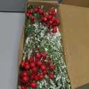 FUNID 40 PCS Christmas Artificial Snow Pine Branches with Berry Stems,14" Faux Norfolk Pine Branches Faux Greenery Picks for Christmas Vase Filler Garland Home Decorations