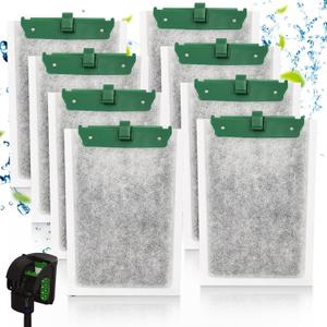Medium Filter Cartridges Compatible with Tetra Whisper Bio-Bag Filter, Fish Tank Aquarium Filter Cartridges Replacement for Whisper PF10 10i IQ10 Filters (8 Pack)