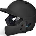CHAMPRO HX Gamer Plus Batting Helmet with Reversible Jaw Guard (Large, Black)