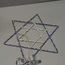 Hanukkah Decorations Chanukkah Decor Window Lights Outdoor, Indoor 8 Lighting Modes USB Powered, White Blue 80LEDs Star of David Silhouette Iron Frame Hanging Lights, Gifts for Jewish, Kids