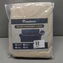 FantasDecor 3 Piece Sofa Covers Velvet for 2 Cushion Couch Stretch Loveseat Slipcover with Individual Seat Elastic Furniture Protector for Pets (Loveseat, Ivory)