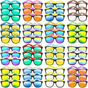 Sunglasses Bulk for Party favors, 48 Pack Neon Plastic Sunglasses with UV400 Protection, Great Gift for Birthday Supplies, Graduation, Summer Pool Beach Party favors, Goody Bag Filler for Boys Girls