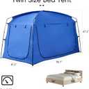 Privacy Sleep Indoor Bed Tent for Adults Kids, Portable Blackout 90% Canopy Tents with 3 Doors Breathable Mesh Windows, Tw"