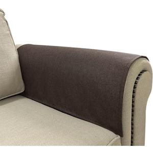 Couch Arm Covers, Anti-Slip Sofa Armrest Cover for Recliner, 2pc Washable Sofa Arm Covers, Dogs Cats Pet Scratch Proof Couch Arm Protectors, Brown, 24x28inch