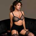 Upushall Strapless Push Up Bras for Women Padded Deep Plunge Seamless Bra