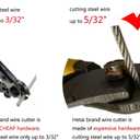 Heavy Duty Wire Cutters Steel Cable Cutter Wire Rope Cutter Aircraft Bicycle Cable Cutter,Up To 5/32"