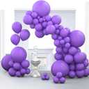 2 x Purple Balloons, 150 pcs Different Sizes Pack of 18 Inch 12 Inch 10 Inch 5 Inch Lavender Lilac Balloon Arch Kit Garland for Graduation Baby Shower Halloween Birthday Party Decorations