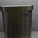 simplehuman 55 Liter / 14.5 Gallon Rectangular Hands-Free Kitchen Step Trash Can with Soft-Close Lid, Brushed Stainless Steel