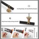 10 Pack 5 Inch Cabinet Pulls knurled Matte Black and Champagne Bronze Kitchen Cabinet Handles Aluminum and Zinc Alloy Drawer Pulls Solid Cabinet Hardware