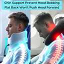 Travel Neck Pillow for Airplane: Neck Brace-Like Support 360 Chin Lock for Men in Middle Seat Sleep - Zero Head Slumping into Strangers - 8-Hour Upright Sleeping Without Neck Pain