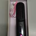 Go Brush Pro, 2026 Cordless Hair Straightener Brush 3 Adjustable Temperature Portable USB Charging Straightener Suitable for All Hair Types (Black)