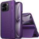 for Google Pixel 10 Pro Fold Slim Case with Stand, Front Screen Protector, Hinge Protection, 360 Full Body Rugged Cover, Shockproof Protective Phone Case for Pixel 10 Pro Fold, Dark Purple