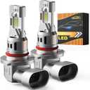 9006 Fog Light Bulbs, Super Bright 6500K Cool White,700% Brighter Than Halogen, Plug & Play, Mini Size Direct Fit, Pack of 2