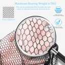 Fishing Landing Net with Aluminum Telescoping Pole 75" Long Handle,Rubber Coated Nylon Mesh,for Steelhead,Salmon,Fly,Kayak,Catfish,Bass,Trout,Shrimp,Crab,for Easy Catch & Release,Extend to 75 Inch