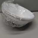 BESTSTAR 20OZ Plastic White Serving Bowls 8 Pack Angled Disposable Party Bowls for Chips, Salad, Fruit & Candy  Heavy Duty Clear Serving Bowls for Parties, Buffet, Catering, Christmas